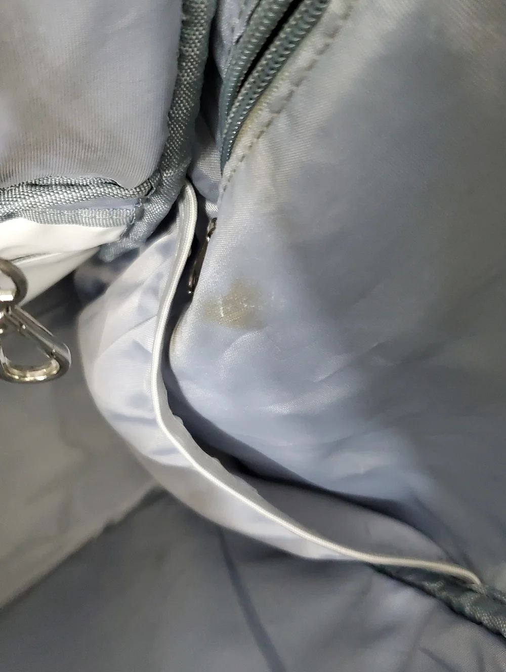 Upsmiles Black And Grey Backpack Diaper Bag With Silver Hardware GUC